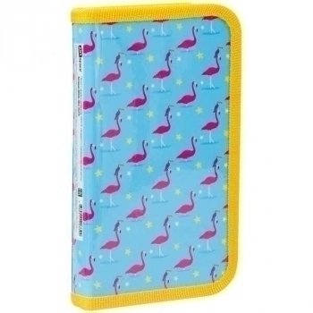 Пенал л/т 1-отдел. средний 190*115, Фламинго, ламинация арт.30П25_ПК3_25375