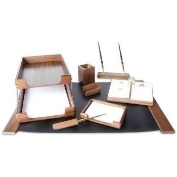 Набор настольный из дерева Delucci, 8 предметов, орех арт.MBn_08209