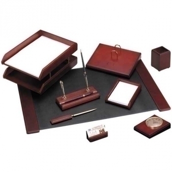 Набор настольный из дерева Delucci, 9 предметов, красное дерево арт.MBn_19201