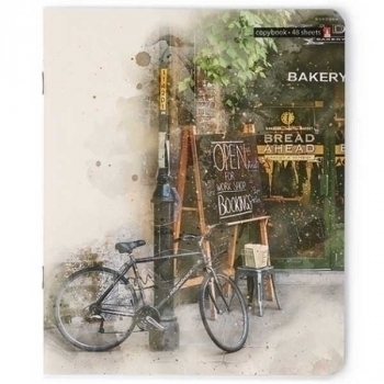 Тетрадь 48л в клетку Альт Европейский дворик, ассорти 5 видов арт.7-48-1057