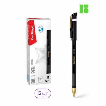 Ручка шариковая Berlingo xGold, 0,7мм, черная, черные чернила, грип арт.CBp_07501 Ручка шариковая Berlingo xGold, 0,7мм, черная, черные чернила, грип арт.CBp_07501