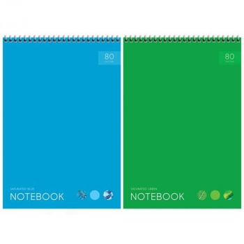 Блокнот А4 80л на гребне Моноколор. Яркие акценты, в клетку, твердая подложка арт.Б4к80гр_27697 Блокнот А4 80л на гребне Моноколор. Яркие акценты, в клетку, твердая подложка арт.Б4к80гр_27697