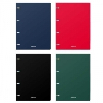 Тетрадь А4 80л в клетку на кольцах ErichKrause Classic пластик. обл., ассорти арт.49678