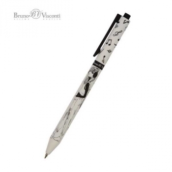 Ручка шариковая автоматическая Bruno Visconti ArtClick. Меломанка, 0,5мм, синяя арт.20-0281/11 Ручка шариковая автоматическая Bruno Visconti ArtClick. Меломанка, 0,5мм, синяя арт.20-0281/11