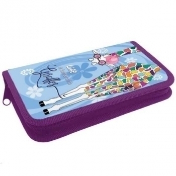 Пенал л/т 1-отдел. средний 190*115, ламинат, Софт тач, арт.ПКК 03-6 Цветной жираф