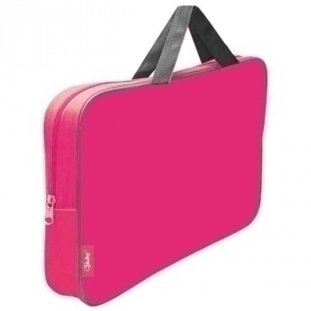 Папка А4 с ручками, на молнии, ткань, с широкой боковиной 350х265х80мм  арт.ПМД 4-42 Розовый-серый Папка А4 с ручками, на молнии, ткань, с широкой боковиной 350х265х80мм  арт.ПМД 4-42 Розовый-серый