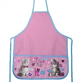 Фартук с 3 карманами 450х540 мм deVENTE Purr Meow, водоотталкивающая ткань с рисунком арт. 7042015