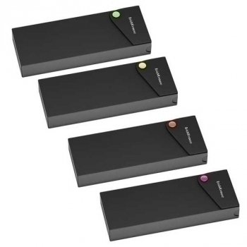 Пенал ErichKrause пластиковый Matt Accent, черный с неоновой кнопкой, ассорти арт.50503