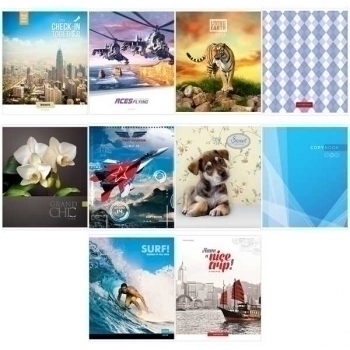 Тетрадь 96л в клетку ArtSpace ЭКОНОМ Микс. Ассорти арт.Т96кЭ_23602