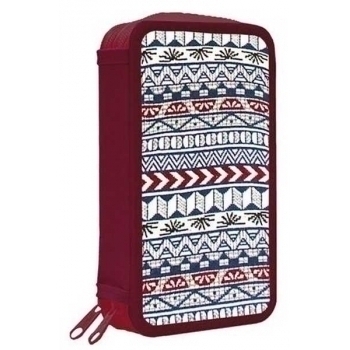 Пенал п/э 2-отдел. малый 190х100 арт.ПКТ 11-46 Бордовый