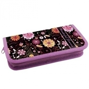 Пенал л/т 1-отдел. малый 190х90 арт.ПКК 02-5 Цветы на черном