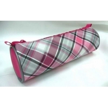 Пенал мягкий Тубус 220*70 арт.ПМО 05-20 Клетка розовая