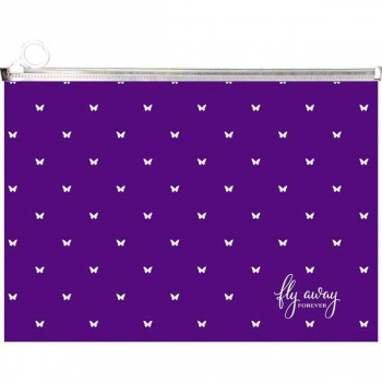 Папка на молнии А4 deVENTE Fly 330х235 мм, 180 мкм, непрозрачная с рисунком, арт. 3072954