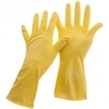Перчатки хозяйственные латексные, размер XL, OfficeClean, желтые арт.248568/Н Перчатки хозяйственные латексные, размер XL, OfficeClean, желтые арт.248568/Н