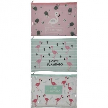 Папка А4 32х23х1 см deVENTE Flamingo, ПВХ, на молнии сверху, арт. 8053034