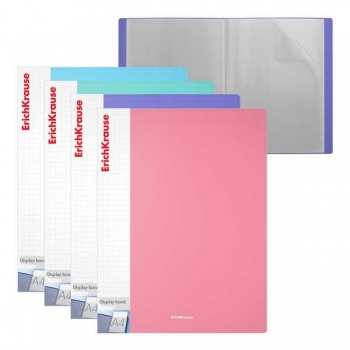 Папка  А4 с 30 вкл. ErichKrause Matt Pastel, с карманом на корешке, ассорти арт.49941