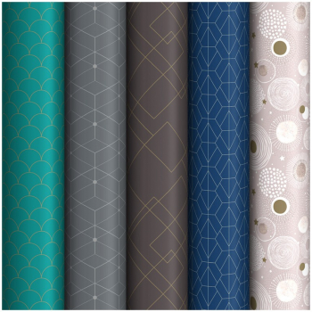 Бумага подарочная 70*100см, Паттерн в рулонах, 90 г/м2, 1 лист, глянцевая, ассорти арт.ПБ100м_32878