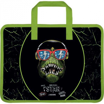 Папка А4 с ручками, пластик   33,5х26х10 см deVENTE Cool Dude, с текстильн. расширением, 400 мкм, арт. 8053162