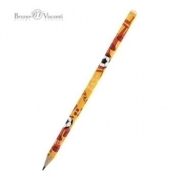 Карандаш Bruno Visconti HB ч/гр. HappyGraphix. Футбол.Чемпионы. Испания, трехгранный арт.21-0030/42