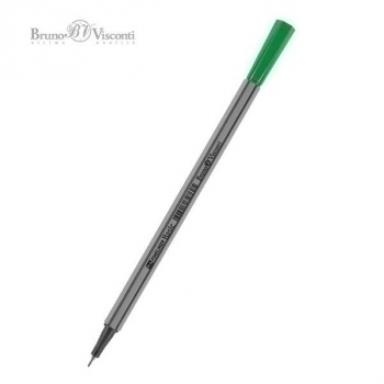Ручка капиллярная Bruno Visconti Basic. Fineliner, 0.4мм, зеленая арт.36-0010 Ручка капиллярная Bruno Visconti Basic. Fineliner, 0.4мм, зеленая арт.36-0010