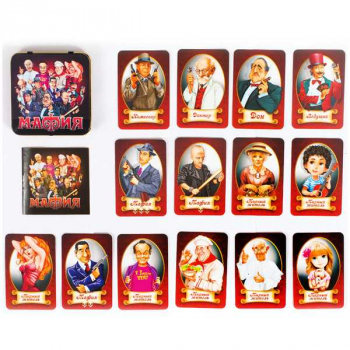 Игра  Десятое королевство Мафия, 14 карточек, метал. коробка, 10+  арт.01947