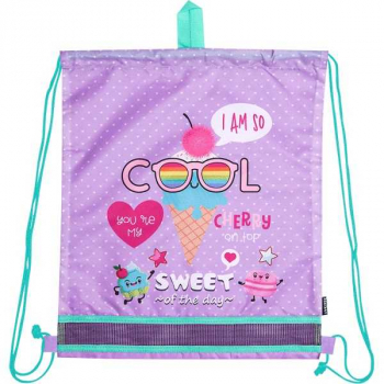 Мешок для обуви deVENTE 1-отделение 40х47 см, Sweet  водоотталкивающ. ткань, верев. завязка, пласт.сетка  арт. 7040100