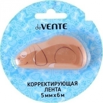 Штрих-корректор в ленте deVENTE 5мм*6м, Dog в картон. блистере арт.4062016