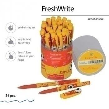 Ручка шариковая Bruno Visconti FreshWrite. Футбол. Чемпионы. Испания, 0,7мм, синяя арт.20-0214/106