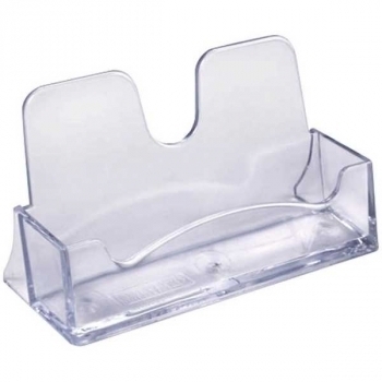 Подставка для визиток настольная 40*100мм, прозрачная арт. ВТ01