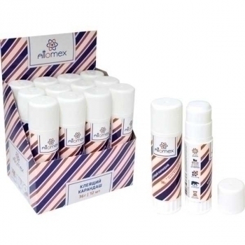 Клей-карандаш Attomex 36 г., PVA основа, в картонном дисплее, арт. 4042033