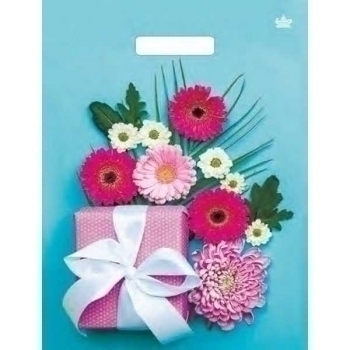 Мешок 40х31см ПВД 60мкм ламинированный с вырубной ручкой, Подарочная композиция арт.н00206999