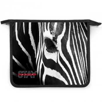 Папка д/тетр. А5 на молнии, пластик арт.ПТ-73 Зебра