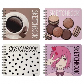 Скетчбук-блокнот 180*155 80л. на гребне Bruno Visconti SKETCHBOOK, 160г/м2, 4 вида арт.1-550/04