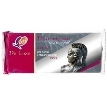 Пластилин скульптурный СЕРЫЙ, 500г арт.9С 441-08