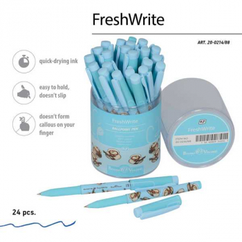 Ручка шариковая Bruno Visconti FreshWrite. Кофемания. Тирамису, 0,7мм, синяя арт.20-0214/88