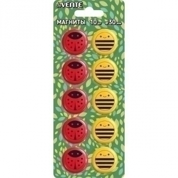 Магниты для доски deVENTE Funny bugs 3 см 10шт, карт. блистер, арт.6021101 Магниты для доски deVENTE Funny bugs 3 см 10шт, карт. блистер, арт.6021101