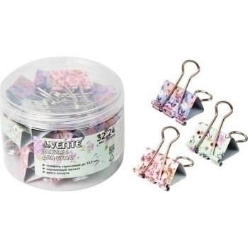 Зажим мет. для бумаг (3,2см) deVENTE Flowers цветной арт. 4131011 Зажим мет. для бумаг (3,2см) deVENTE Flowers цветной арт. 4131011