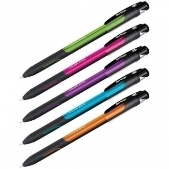 Ручка шариковая Berlingo Color Zone stick, 0,7мм, синяя, прорез. корпус, асс-ти, длина письма 2 500м арт.CBp_70950