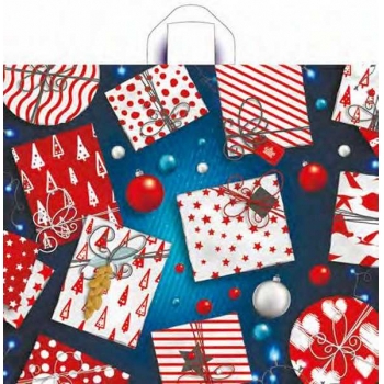 Мешок  новогодний 50х60см ПВД 60мкм с петлевой ручкой, Яркие подарки арт.н00205575 Мешок  новогодний 50х60см ПВД 60мкм с петлевой ручкой, Яркие подарки арт.н00205575