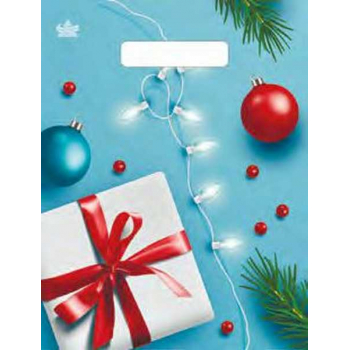 Пакет  новогодний 30х23см ПВД 30мкм с вырубной неукрепленной ручкой, Подарок и шарики арт.н00205493