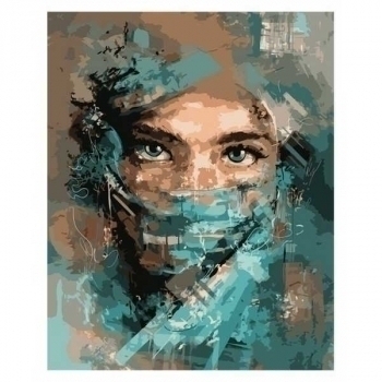 Набор для рисования по номерам, картина 40х50 см Магия взгляда (холст на раме, акр. краски,3 кисти) арт.VP380