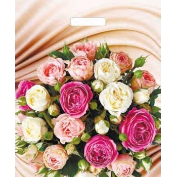 Мешок 45х38см ПВД 60мкм ламинированный с вырубной ручкой, Желанный букет арт.н00206995