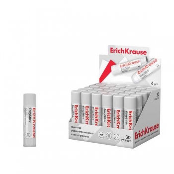 Клей-карандаш ErichKrause EasyStick  6г. в карт. дисплее арт.48029