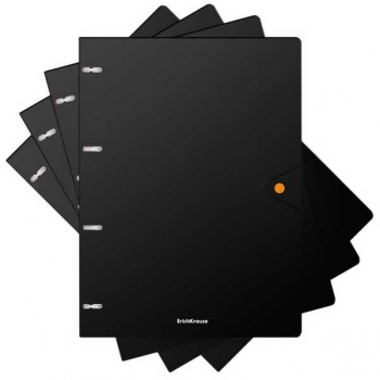 Тетрадь А4 80л на кольцах ErichKrause Accent, пластиковая обложка, на кнопке, ассорти арт.51430