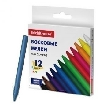 Мелки восковые ErichKrause Basic 12цв, арт.51564
