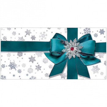 Конверт для денег новогодний 82*168мм Праздник Без надписи, фольга, дизайнерская бумага арт.9201108