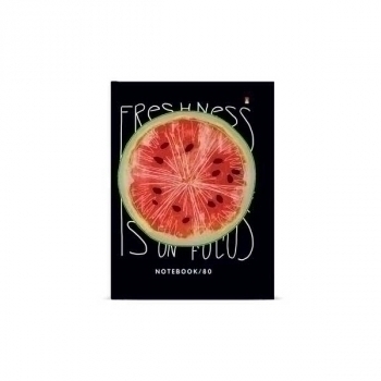 Блокнот А6 80л. престиж Свежесть. Арбуз, клетка, тв. обл., глянц. ламинация арт.3-80-005/31