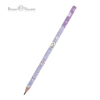 Карандаш Bruno Visconti HB ч/гр. HappyGraphix. Цирк. Ламы, трехгранный арт.21-0030/68