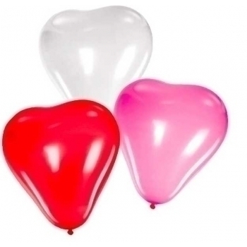 Шар воздушный deVENTE 25 см, Heart  в форме сердца красный, роз., белый арт. 9061110 Шар воздушный deVENTE 25 см, Heart  в форме сердца красный, роз., белый арт. 9061110