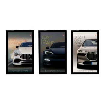 Блокнот А5 40л на скрепке Машины  в клетку, ассорти 3 вида арт.3-40-544